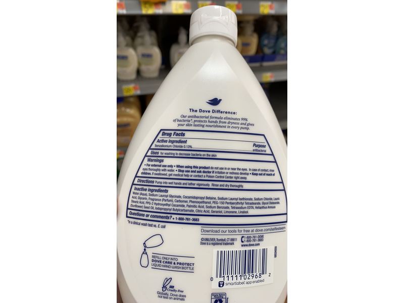 Dove Care & Protect Hand Wash, Antibacterial, 34 fl oz, 3 Count