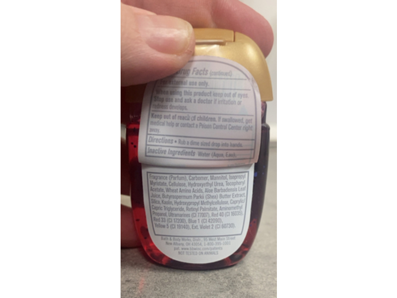 Bath & Body Works Anti-Bacterial Hand Gel, Bright Christmas Morning, 1 fl oz/29 mL