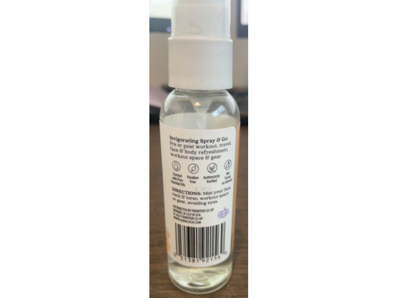 Aura Cacia Motivate Workout Mist, 2 fl oz/59 mL