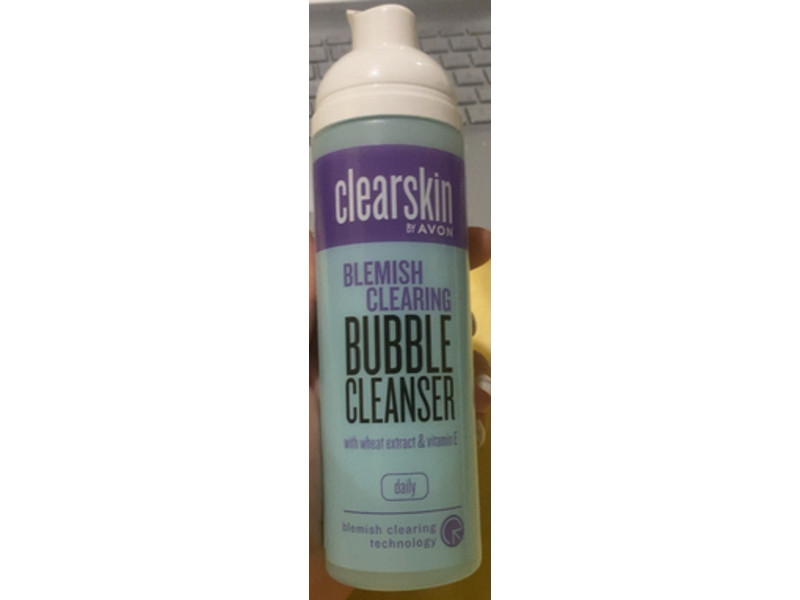 Avon Clear Skin Blemish Clearing Bubble Cleanser, Wheat Extract & Vitamin E, 150 mL