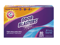 Arm & Hammer Odor Blasters Dryer Sheets, Fresh Burst, 80 Sheets - thumbnail 1