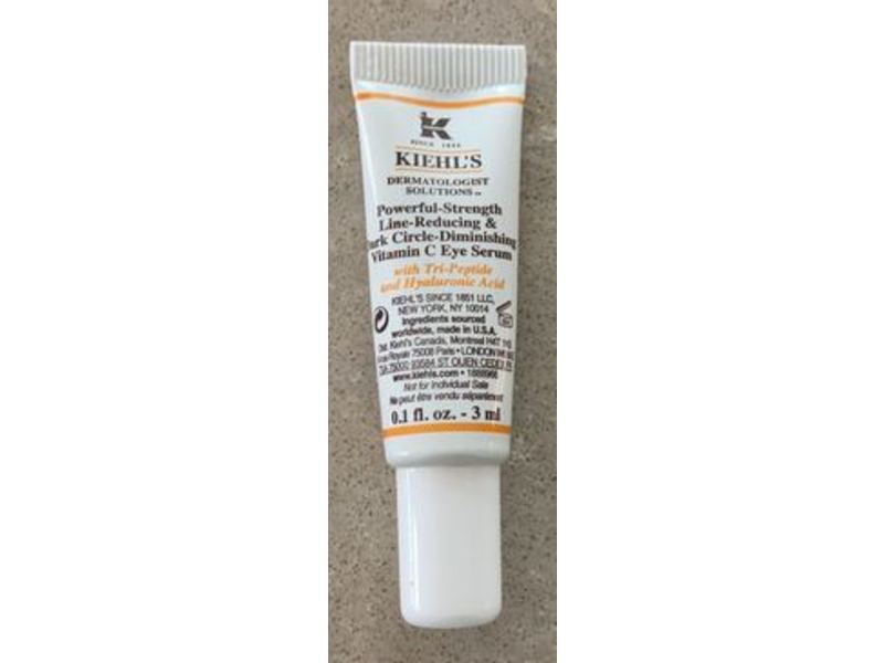 Kiehl's Since 1851 Powerful-Strength Dark Circle Reducing Vitamin C Eye Serum, 0.1 fl oz/3 mL