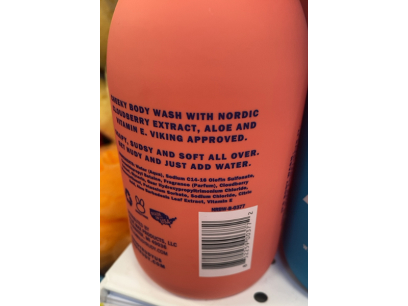 Nudy Rudy Body Wash, Berrylicious, 16.9 fl oz/500 mL