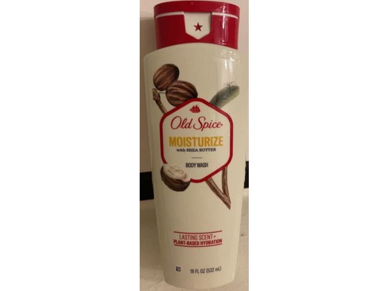 Old Spice Moisturize Body Wash, Shea Butter, 18 fl oz/532 mL