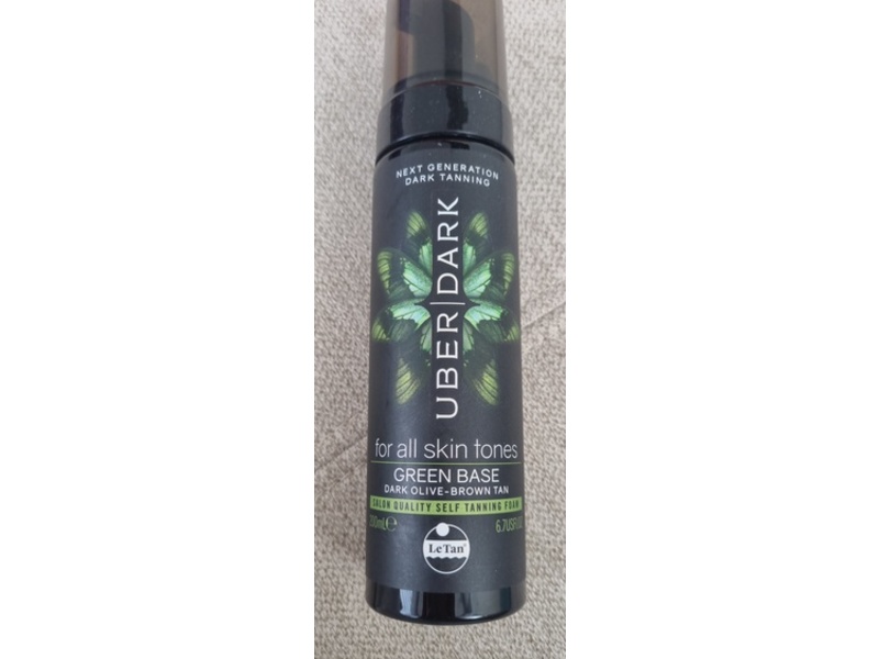 Le Tan Uber Dark Next Generation Dark Salon Quality Self Tanning Foam, Gren Base, 6.7 fl oz/200 mL