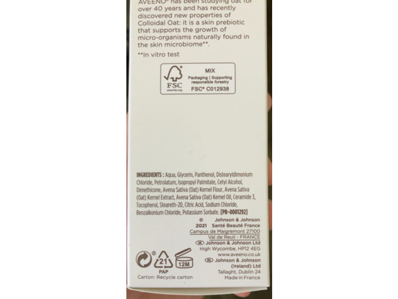 Aveeno Baby Dermexa Cream, Oat Complex, Ceramides, 150 mL