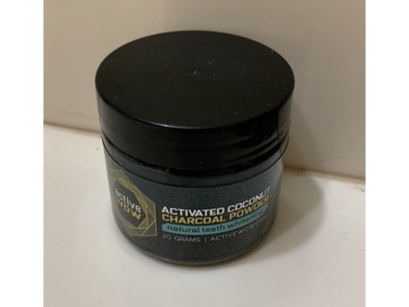 Active Wow Activated Coconut Charcoal Powder, Natural Teeth Whitening, 20 g