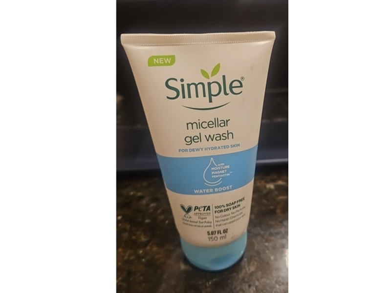 Simple Water Boost Micellar Gel Wash, 5.07 fl oz/150 mL