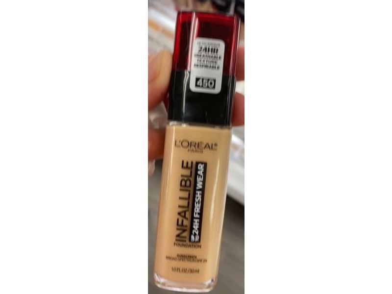 L'Oreal Paris Infallible Foundation, 450 Rose Beige, SPF 25, 1 fl oz/30 mL