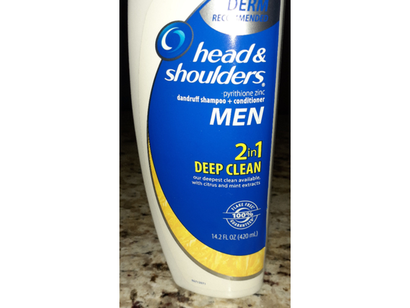 Head & Shoulders Men 2 In 1 Dandruff Shampoo + Conditioner, Deep Clean, 14.2 fl oz/420 mL