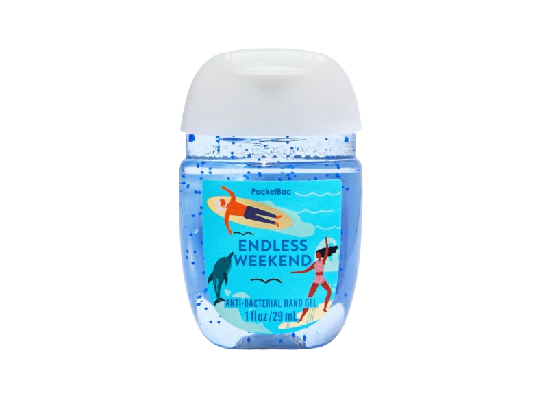 Bath & Body Works PocketBac Anti-Bacterial Hand Gel, Endless Weekend, 1 fl oz/29 mL