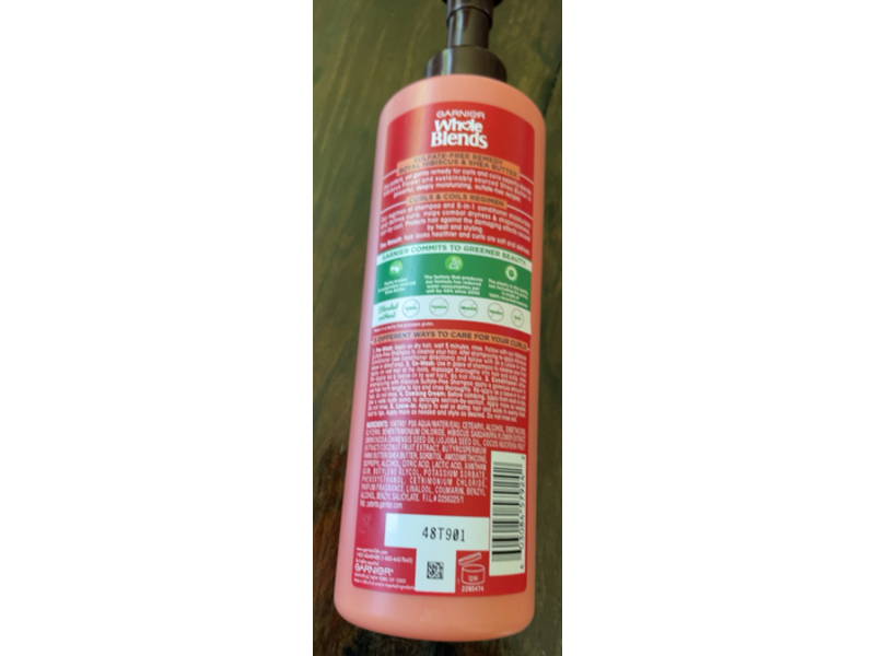 Garnier Whole Blends 5 In 1 Curl Conditioner, Royal Hibiscus & Shea Butter, 12 fl oz/355 mL