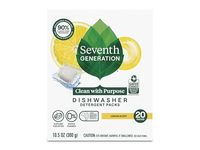 Seventh Generation Dishwasher Detergent Packs, Lemon Scent, 10.5 oz/300 g, 20 Packs - thumbnail 1