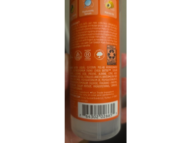 SheaMoisture Curl Stretch Refresher Spray, Kalahari Melon Oil, 8 fl oz/236 mL