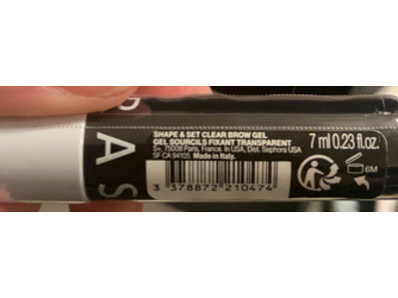 Sephora Collection Shape & Set Clear Brow Gel, Transparent, 0.23 fl oz/7 mL