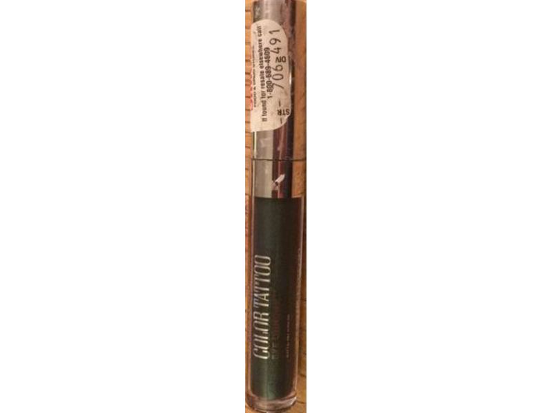 Maybelline New York Color Tattoo Eye Chrome Shadow, Electric Emerald, 0.11 fl oz