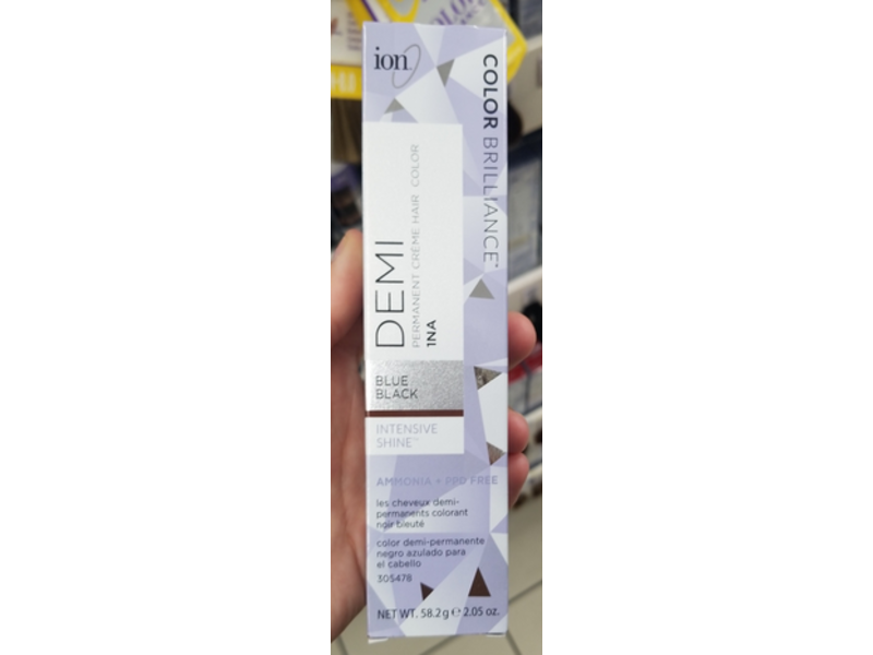 Ion Intensive Shine Demi Permanent Creme Hair Color, 1NA Blue Black, 2.05 oz/58.2 g