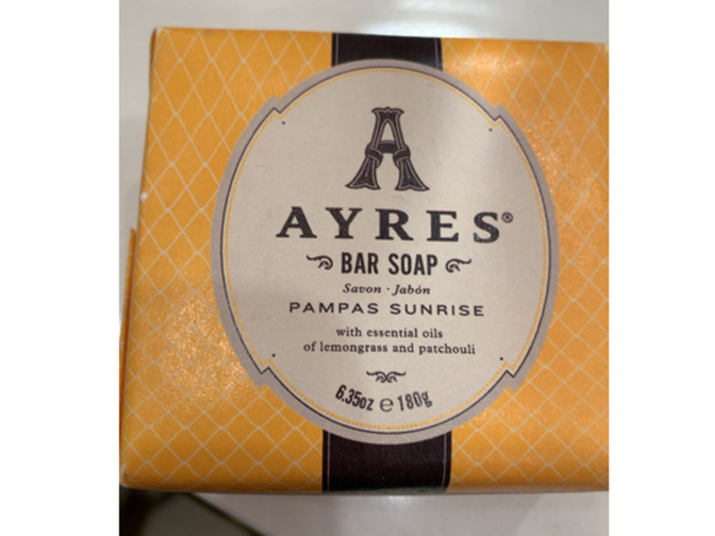 Ayres Pampas Sunrise Bar Soap, Lemongrass & Patchouli, 6.35 oz/180 g
