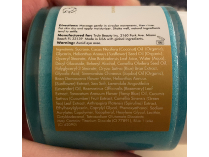 Truly Moon Rocks Whipped Body Scrub, Blue Tansy, Lavender, Dream Catcher Oil + Jojoba Oil Boost, 4 fl oz/120 mL