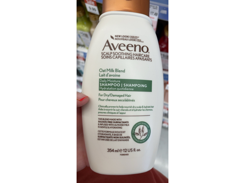 Aveeno Daily Moisture Oat Milk Blend Shampoo, 12 fl oz/354 mL