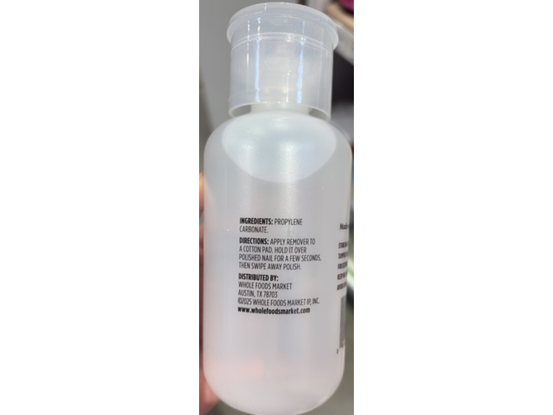 365 Whole Foods Market Nail Polish Remover Fragrance Free, 8.4 fl oz/250 mL