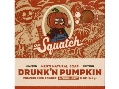 Dr. Squatch Men's Natural Soap, Druk'N Pumpkin, 5 oz/141 g