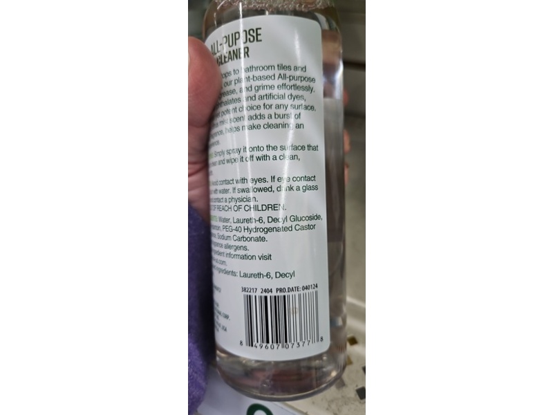 Homebright All-Purpose Cleaner, Citrus Mist, 16.9 fl oz/500 mL