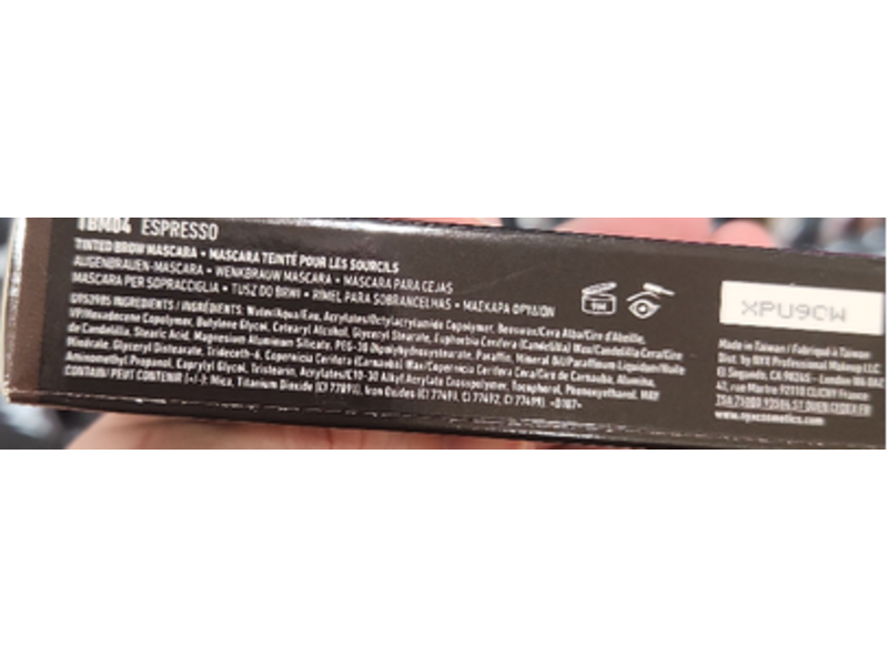 Nyx Professional Makeup Tinted Brow Mascara, Espresso, 0.22 fl oz/6.5 mL