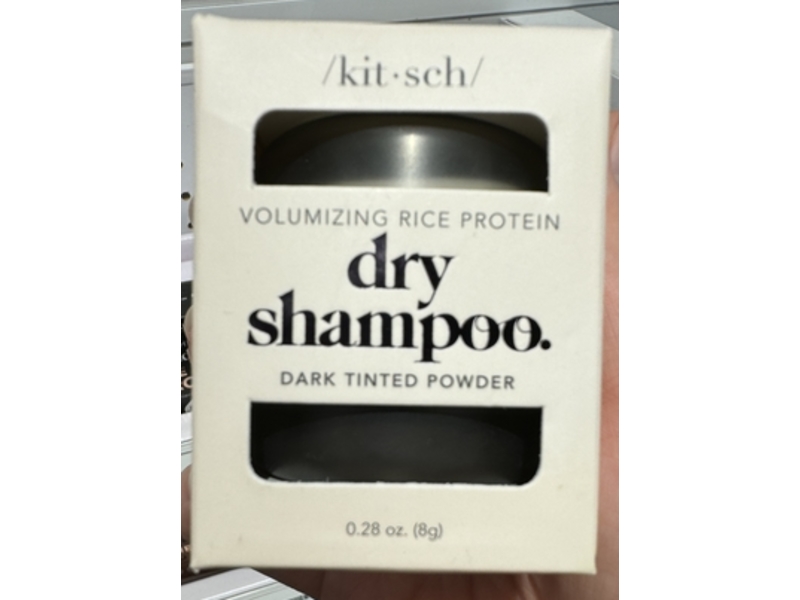 Kitsch Volumizing Rice Protein Dry Shampoo, Dark Tinted Powder, 0.28 oz/8 g