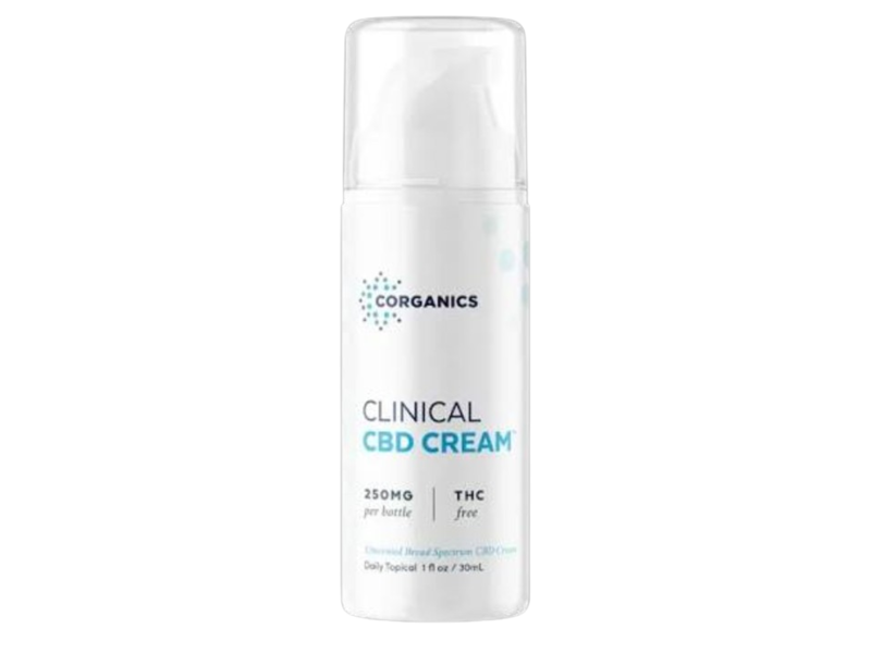 Corganics Clinical CBD Cream, 250 mg, 1 fl oz/30 mL