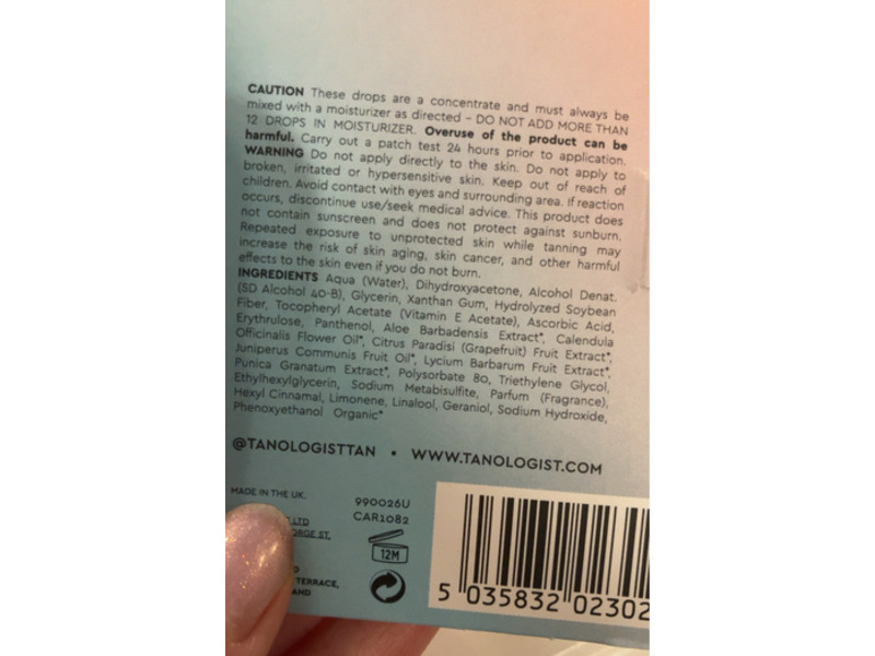 Tanologist Self Tan Drops, Medium, 0.4 oz/14 mL