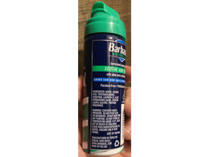 Barbasol Thick & Rich Shaving Cream, Soothing Aloe, 2.4 oz/68 g
