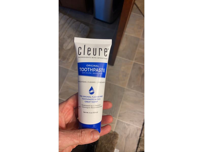 Cleure The Original Flavor Free Toothpaste, 4 oz/ 113.4 g