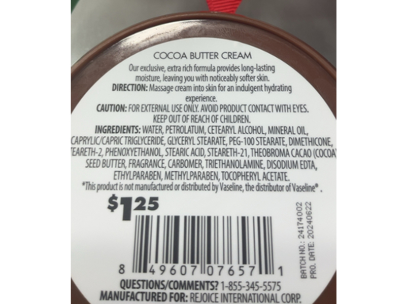 XtraCare Extra Rich Cream, Cocoa Butter, 2.53 fl oz/75 mL, Pack Of 2