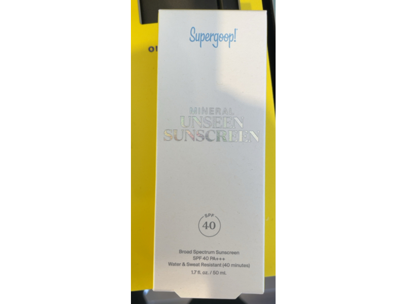 Supergoop! Mineral Unseen Sunscreen, SPF 40 PA+++, 1.7 fl oz/50 mL
