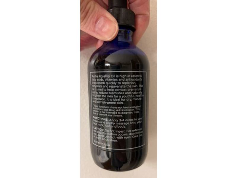 Radha Beauty Rosehip Oil, 4 fl oz /120 mL