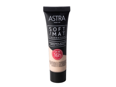 Astra Soft/Mat Foundation, 01 Cloud, 1 fl oz/30 mL