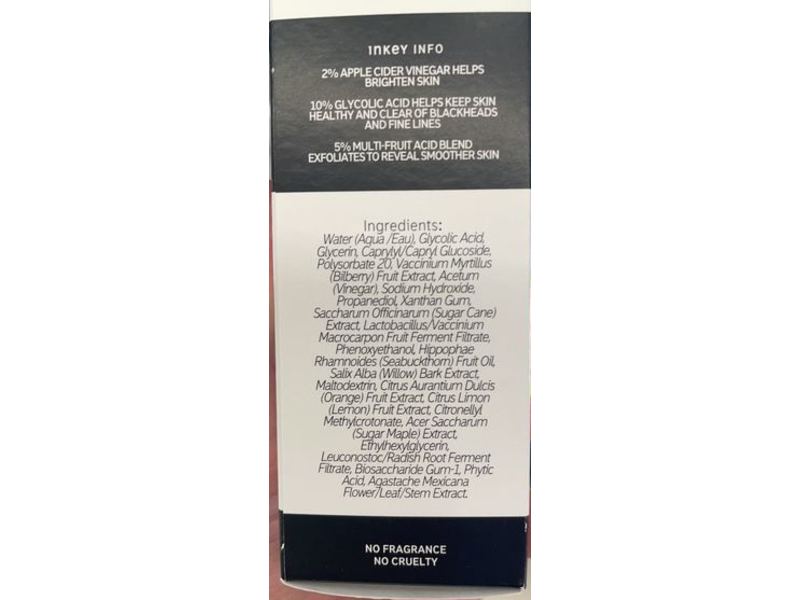 The Inkey List Apple Cider Vinegar Acid Peel, 1 fl oz/30 mL