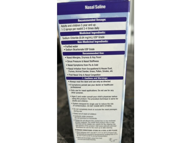 NeilMed Sinus Allergie Rhume Nasa Mist, 6.3 oz/177.5 g