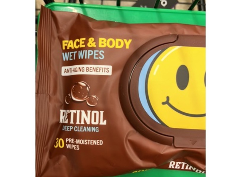 Swype Wipes Face & Body Wet Wipes, Retinol, 30 Count