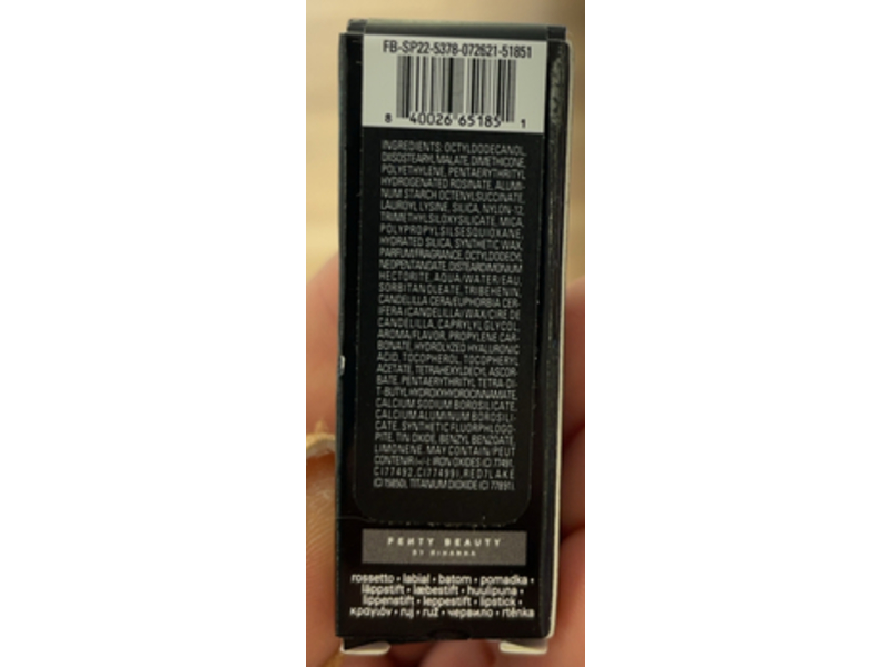 Fenty Icon Semi-Matte Lipstick, 04 Motha Luva, 0.134 oz/3.8 g