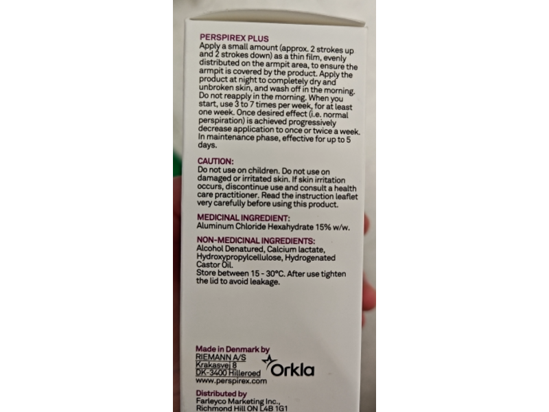 Perspirex Plus Antiperspirant Roll - On, 25 mL