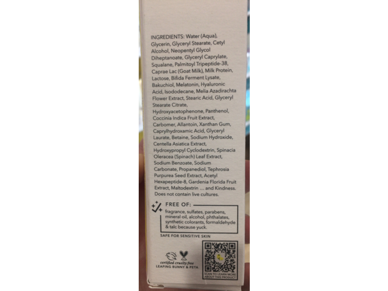 Beekman 1802 Midnight Milk Better Againg Sleep Mask, 2.13 fl oz/63 mL