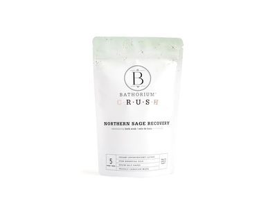 Bathorium CRUSH Nothern Sage Recovery Bath Soak, 21 oz/600 g, 5 Count