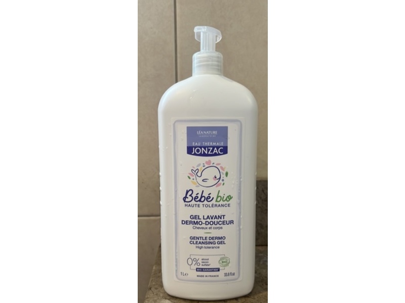 Eau Thermale Jonzac Bebe Bio Gentle Cleansing Gel, 33.8 fl oz/1 L