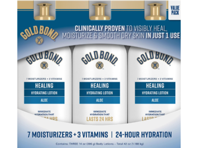 Gold Bond Healing Hydrating Lotion, Aloe, 14 oz/396 g, 3 Count