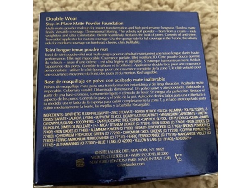 Estee Lauder Double Wear Stay In Place Matte Foundation, 1N1 Ivory Nude, 0.38 oz/11 g