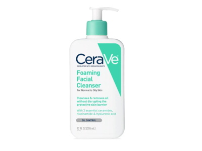 Cerave Foaming Cleanser, Normal To Oily Skin, 3 fl oz/88 mL