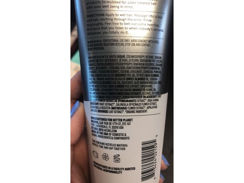 Acure Detox-Defy Color Wellness Shampoo, 8 fl oz / 236 mL