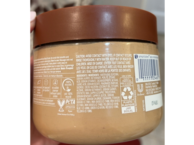 Dove Gommage Crops Body Scrub, Brown Sugar & Coconut Butter, 15 oz/425 g